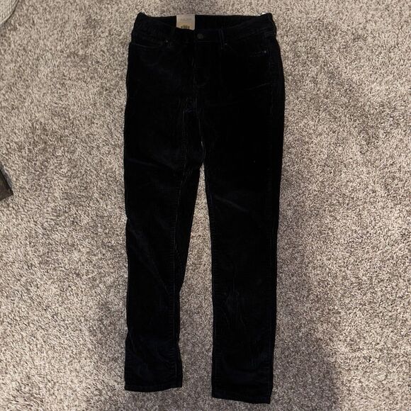 NWT WOMEN'S LEVI STAUSS BOYFRIEND BLACK CORDUROY PANTS SIZE 31x30 - Picture 2 of 7
